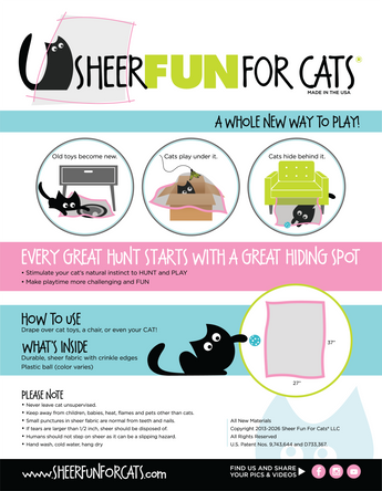 Sheer Fun For Cats (new version pink🌸 velcro attachments not included) Sale ends 7/20